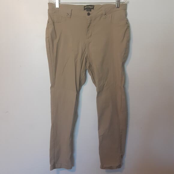 Like an Angel Women's Size 2X Beige Stretch Pants Straight Cut - Picture 1 of 9